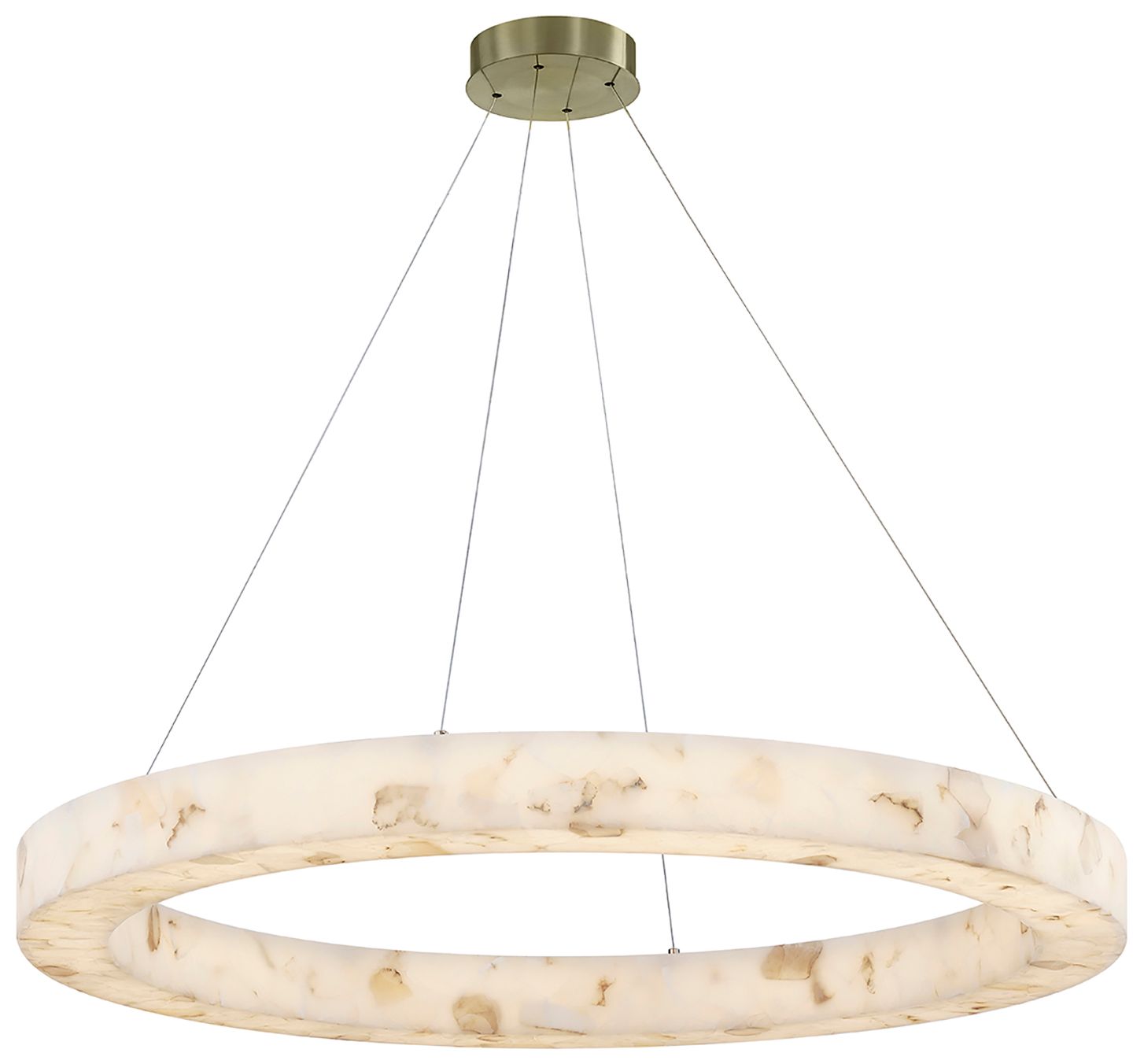 LumenAria Medley 42" Wide Alabaster Rocks Chandelier
