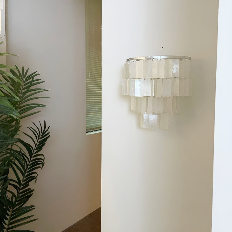 Lunara Shell Cascade Wall Light, Hardwired Wall Sconce, detail 12