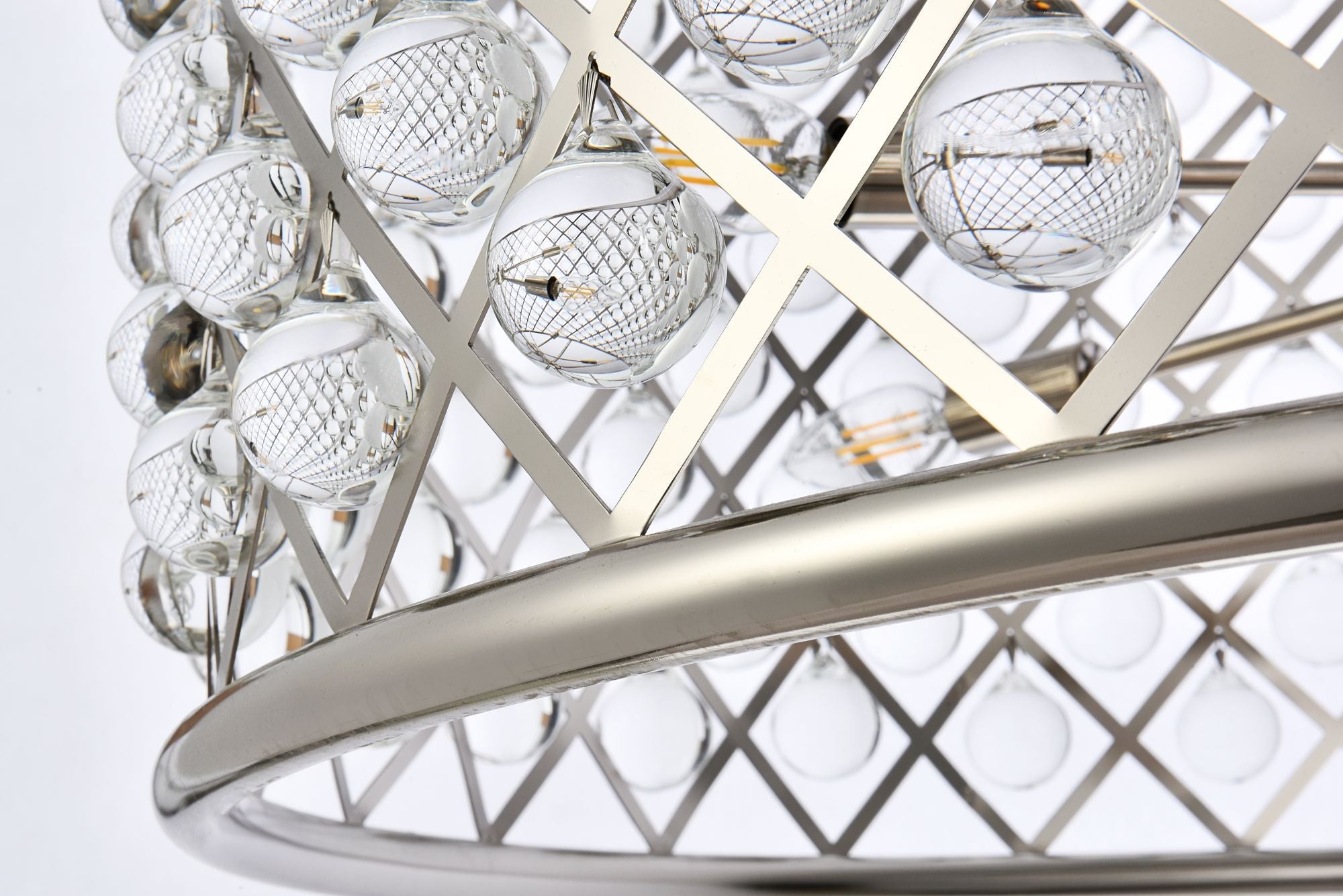 Madison 12-Light Polished Nickel Chandelier Clear