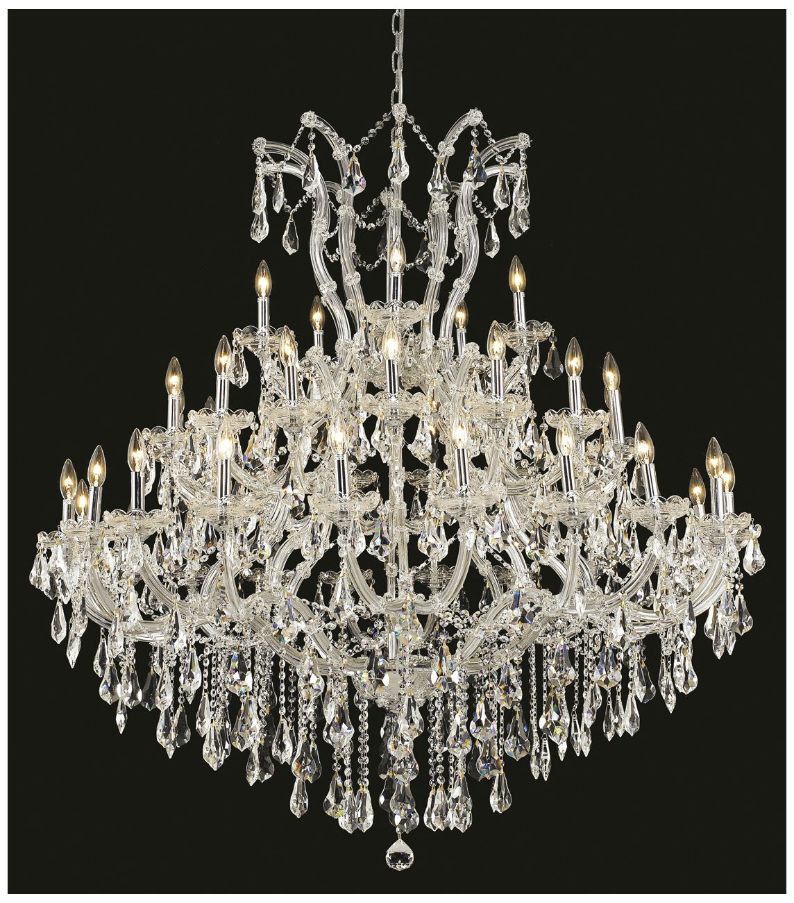 Maria Theresa 41-Light Chrome Chandelier Clear