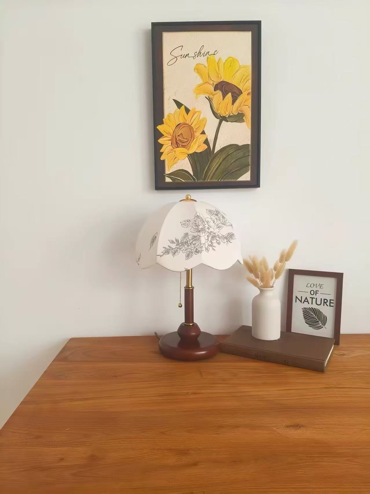 Marielle Vintage Wood Table Lamp