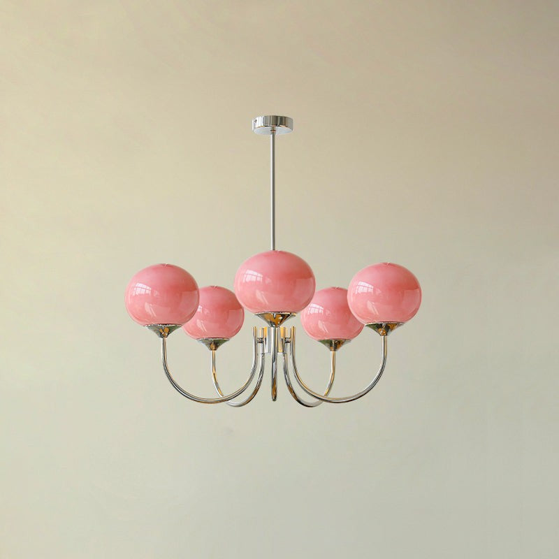 Marshmallow Glass Globe Chandelier