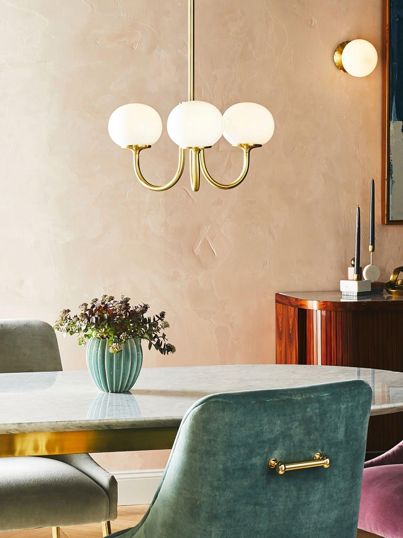 Marshmallow Glass Globe Chandelier