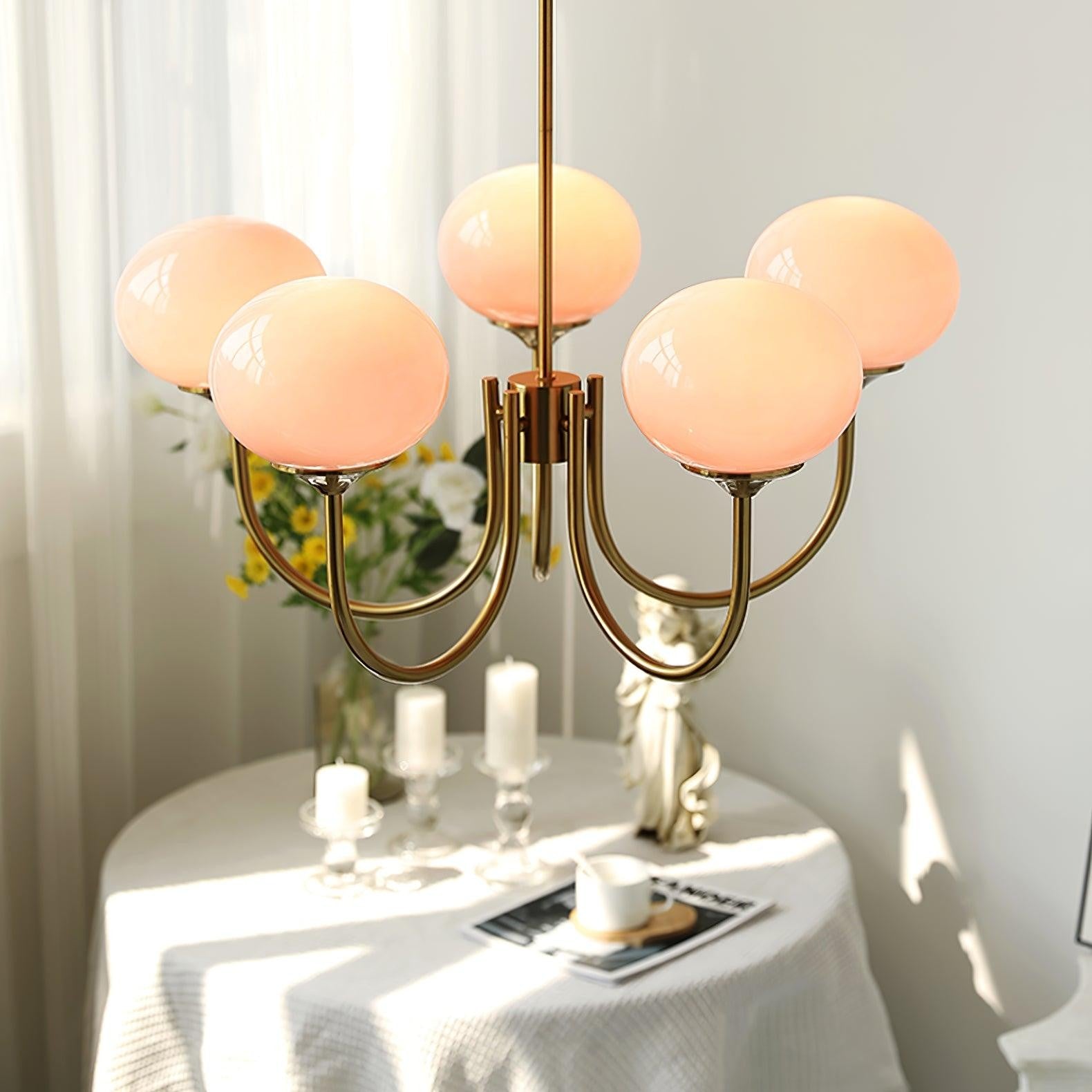 Marshmallow Glass Globe Chandelier