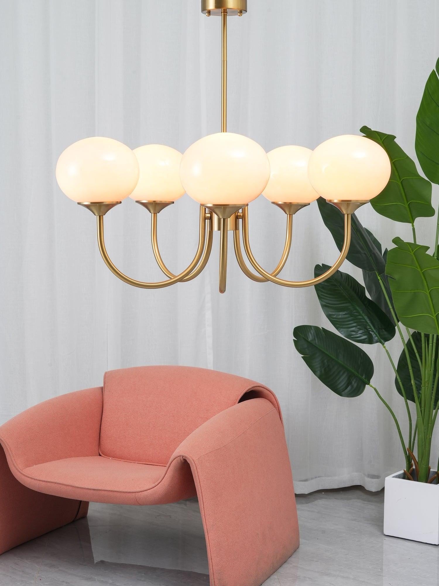 Marshmallow Glass Globe Chandelier