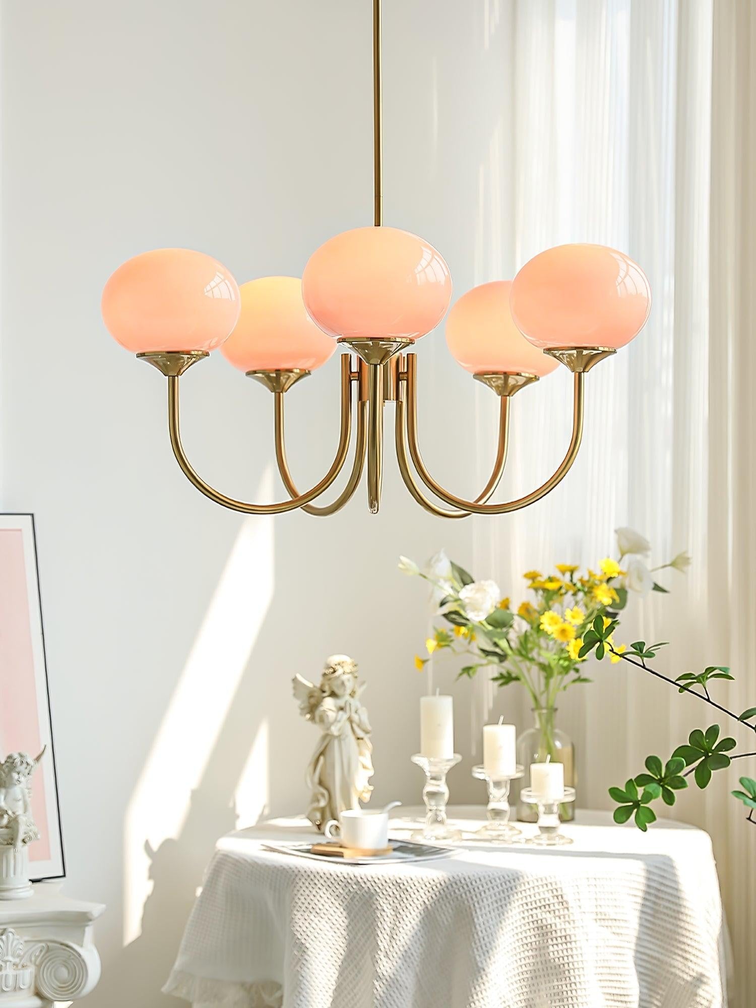 Marshmallow Glass Globe Chandelier