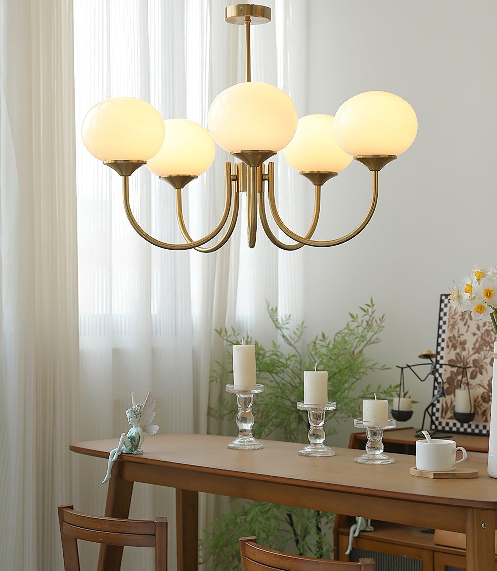 Marshmallow Glass Globe Chandelier