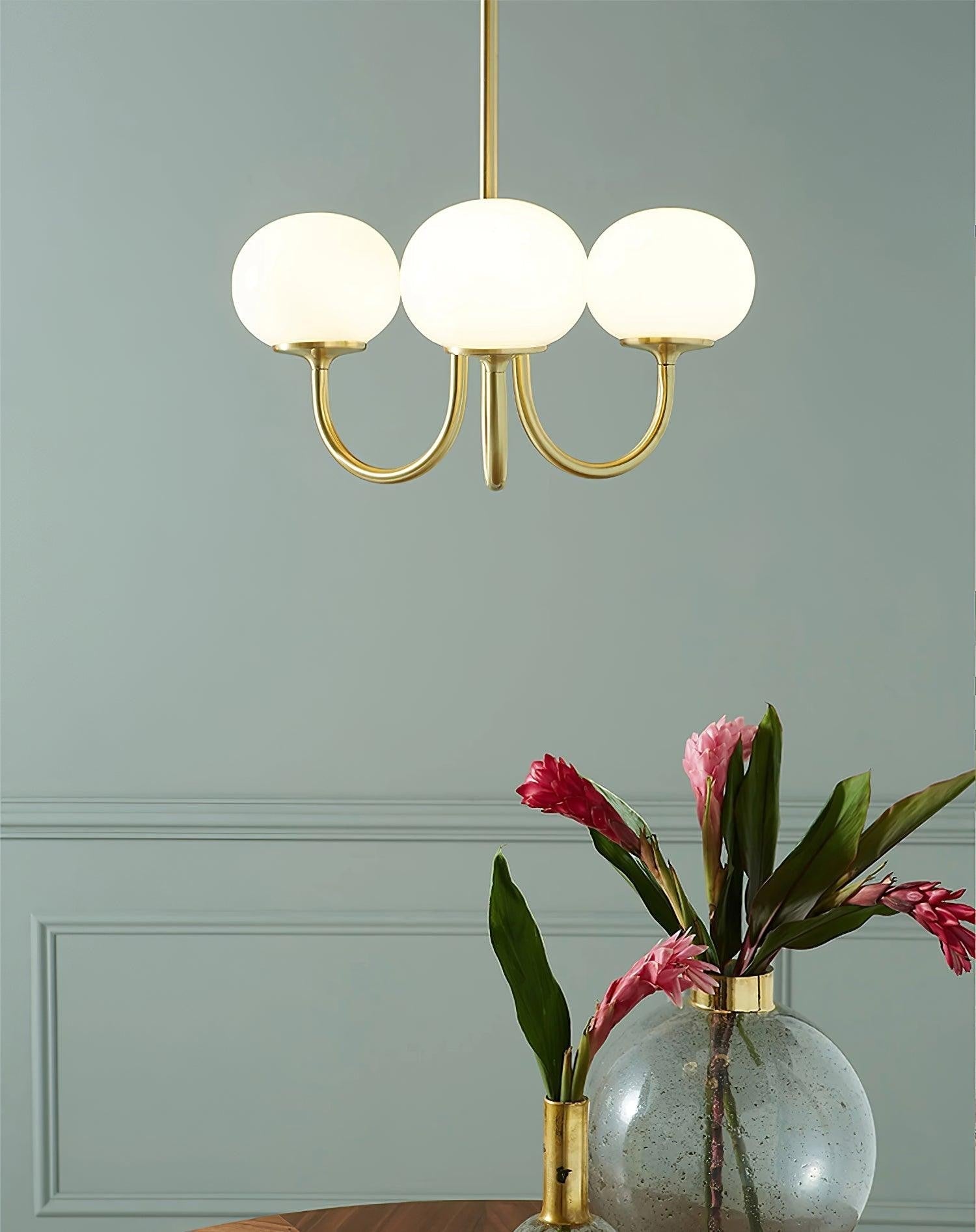 Marshmallow Glass Globe Chandelier
