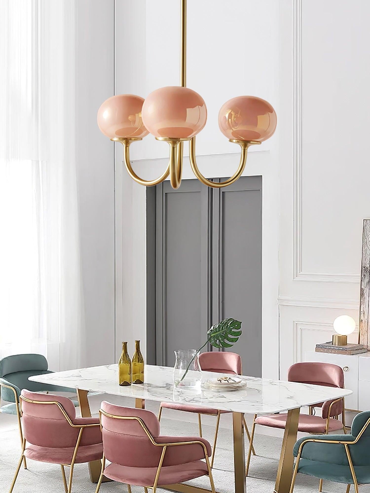 Marshmallow Glass Globe Chandelier