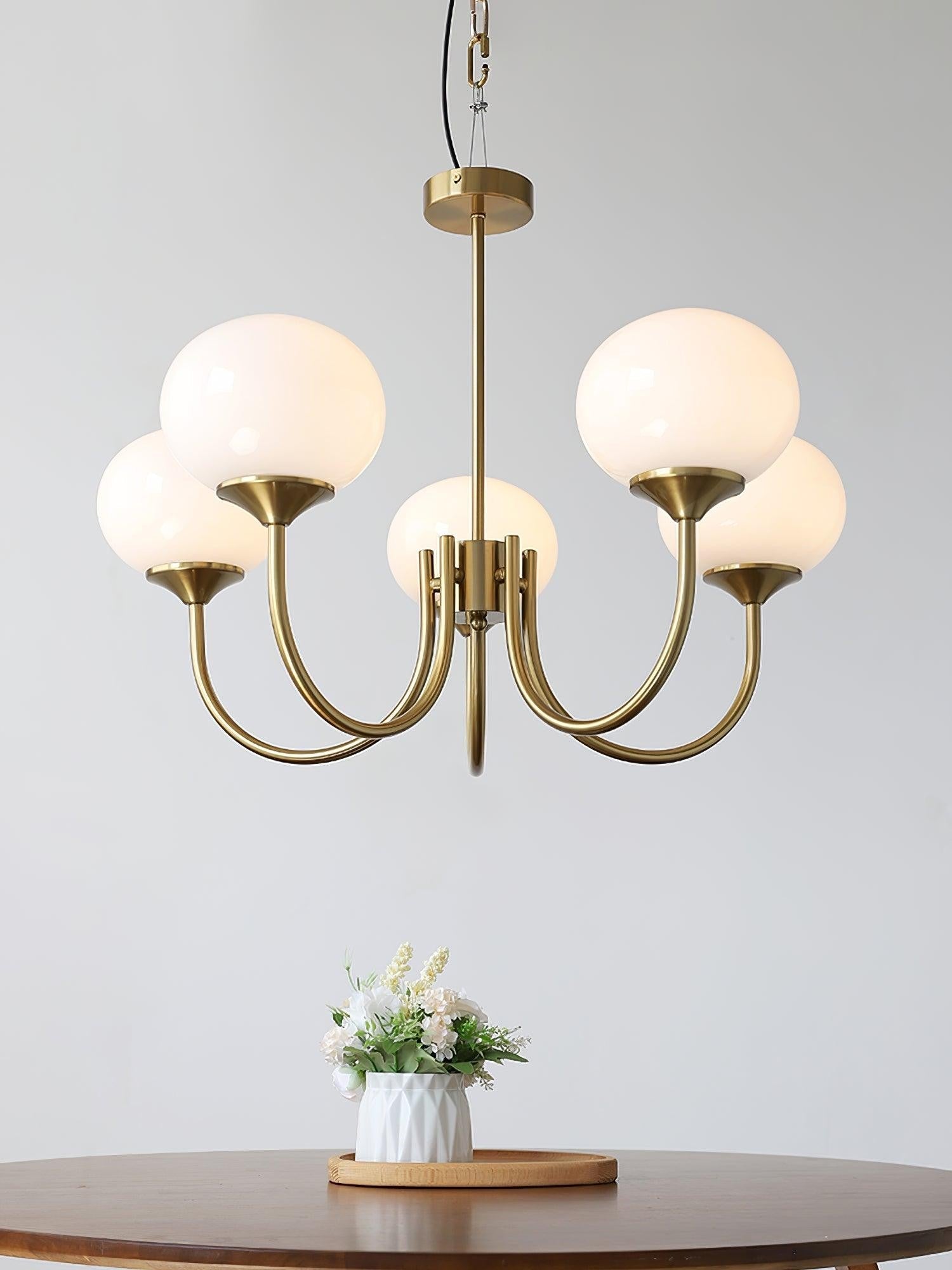 Marshmallow Glass Globe Chandelier
