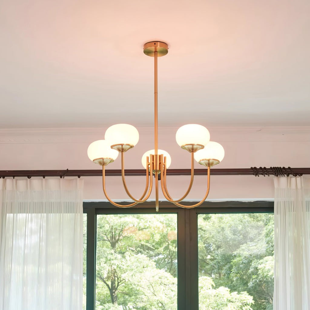 Marshmallow Glass Globe Chandelier