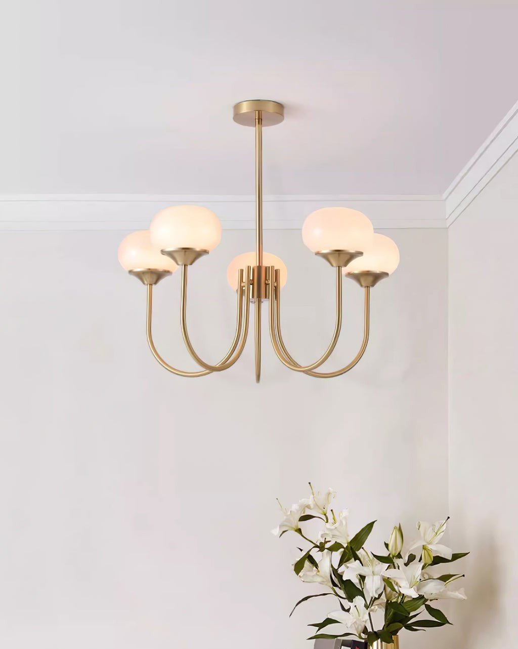 Marshmallow Glass Globe Chandelier