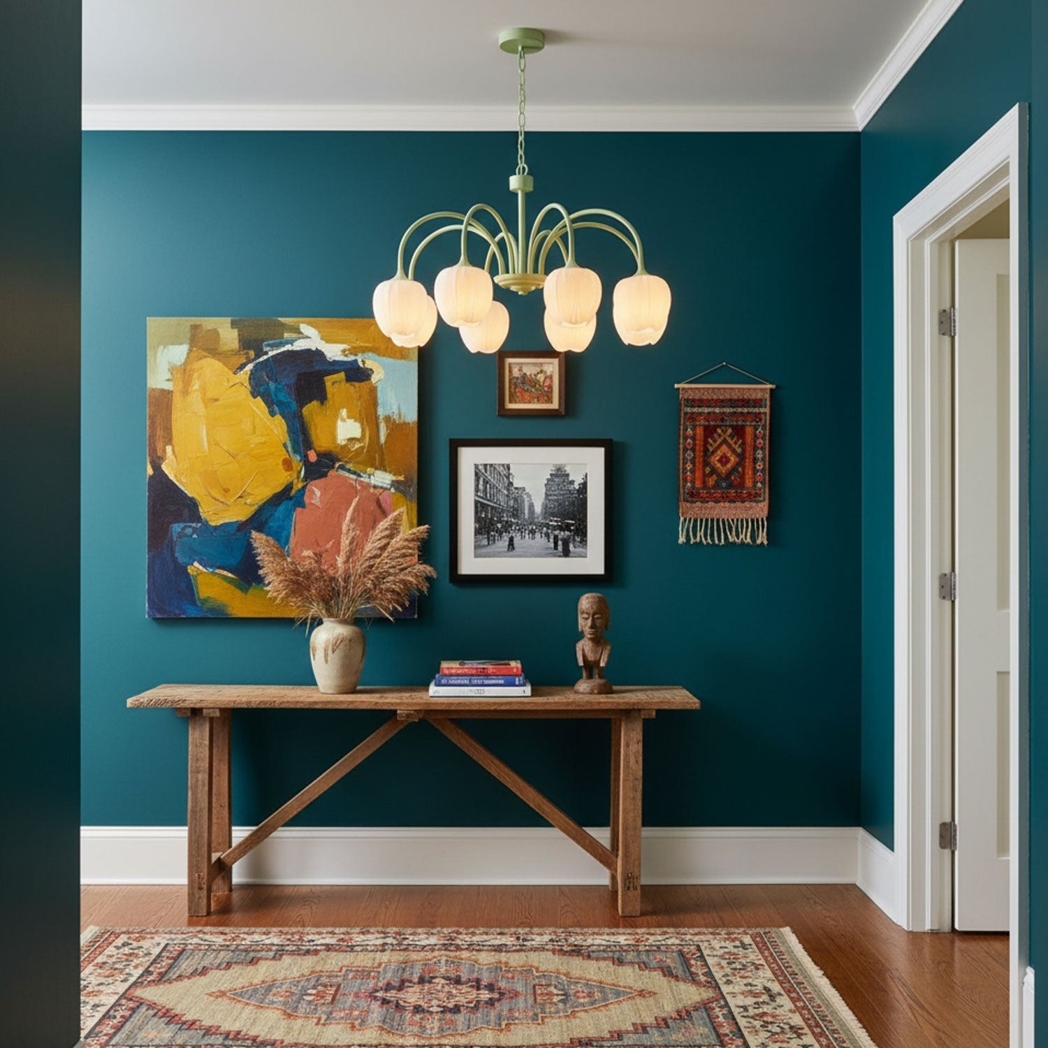 Matcha Bloom Tulip Chandelier detail view 14