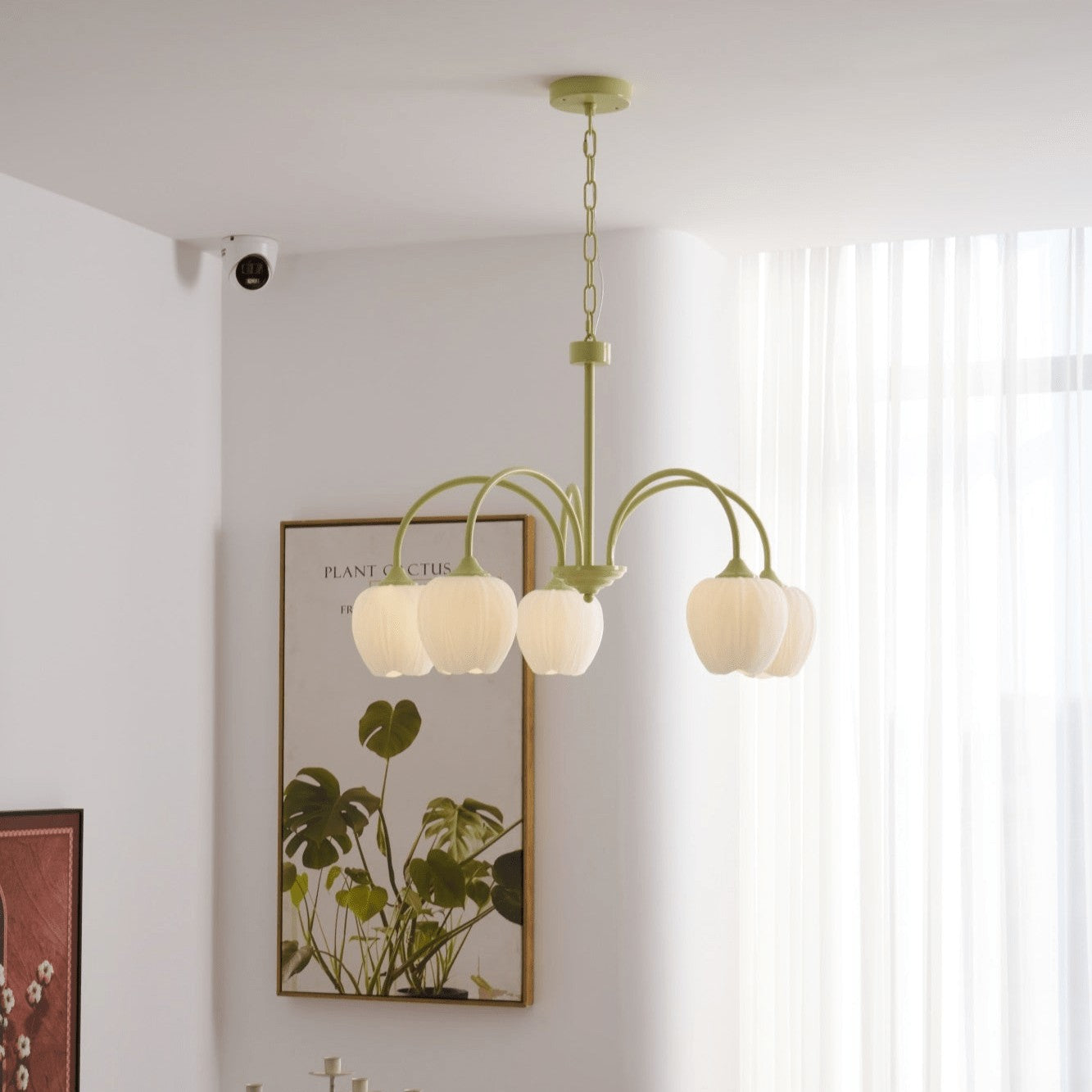 Matcha Bloom Tulip Chandelier detail view 22