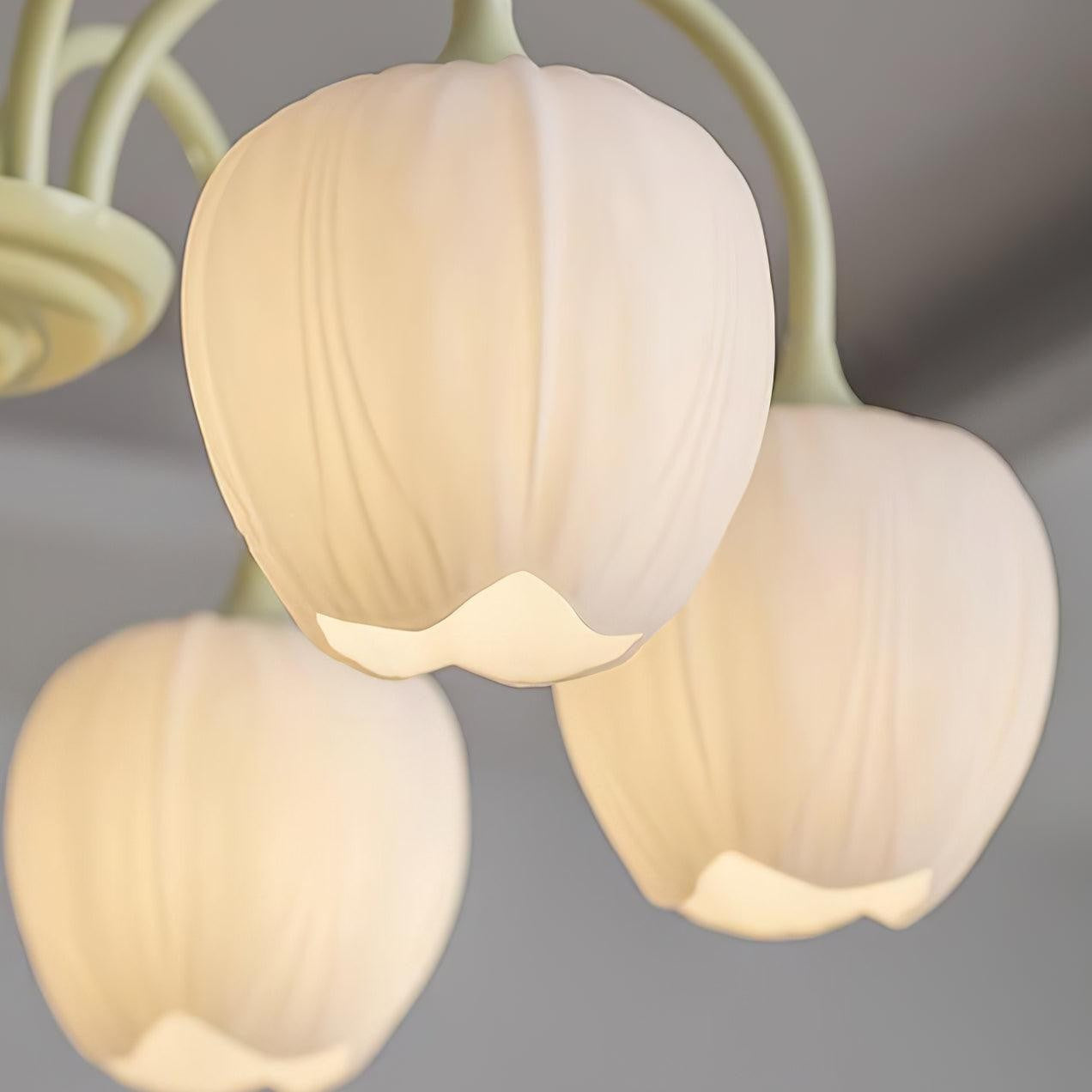Matcha Bloom Tulip Chandelier detail view 40