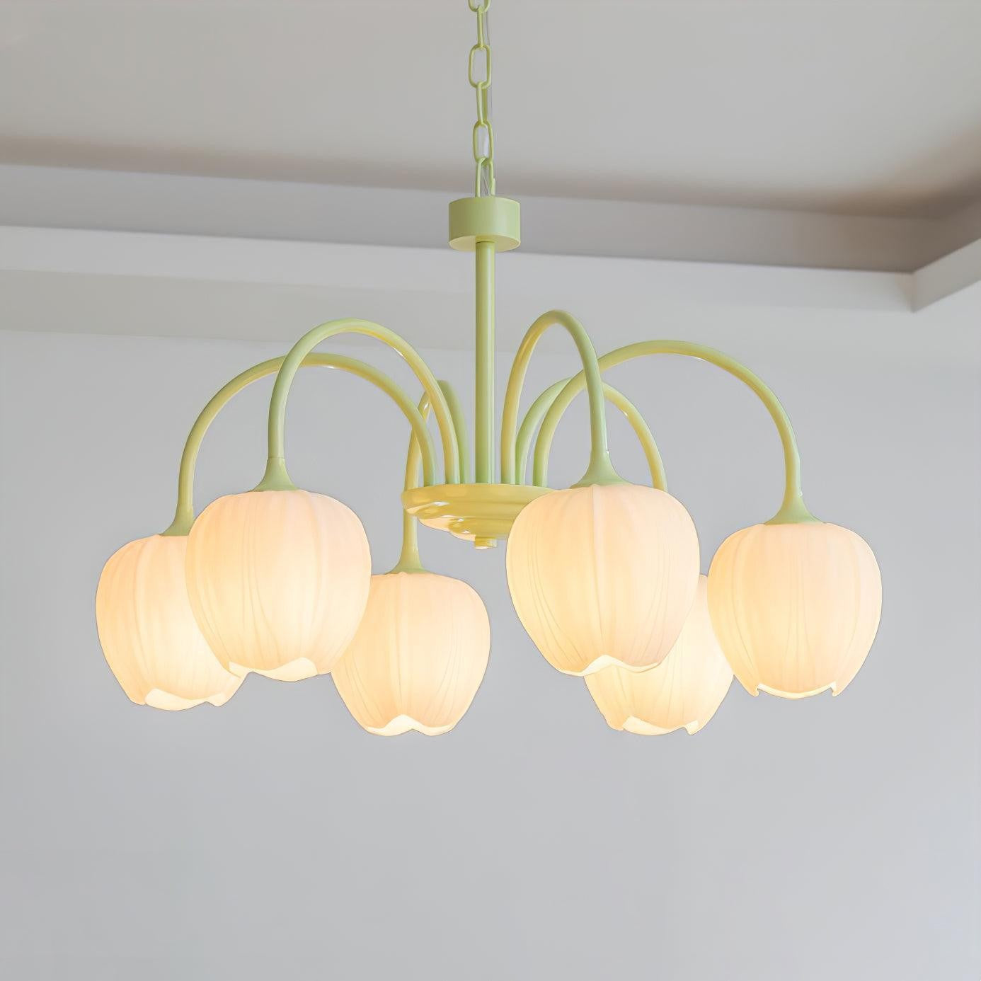 Matcha Bloom Tulip Chandelier detail view 41