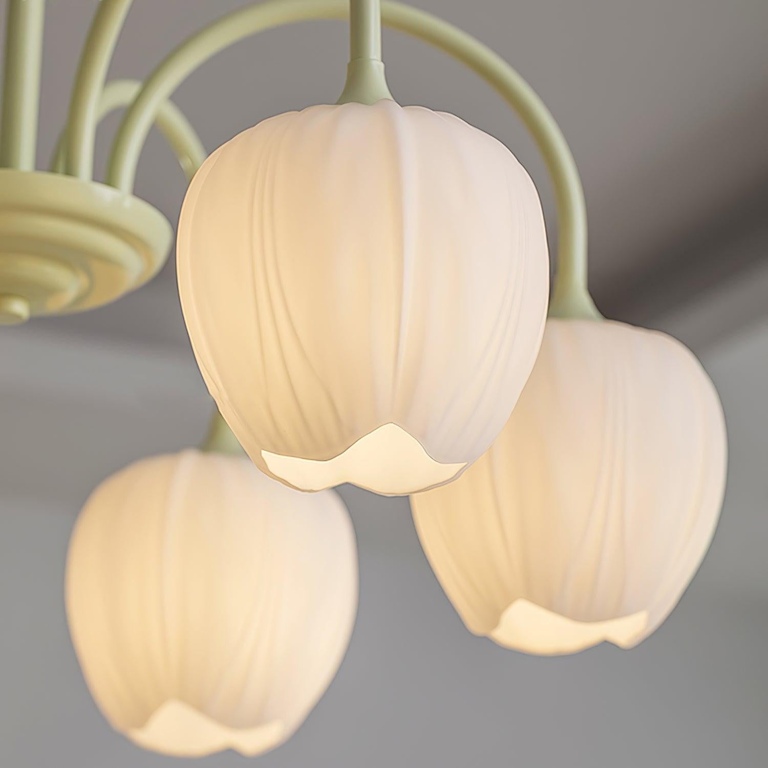 Matcha Bloom Tulip Chandelier detail view 47