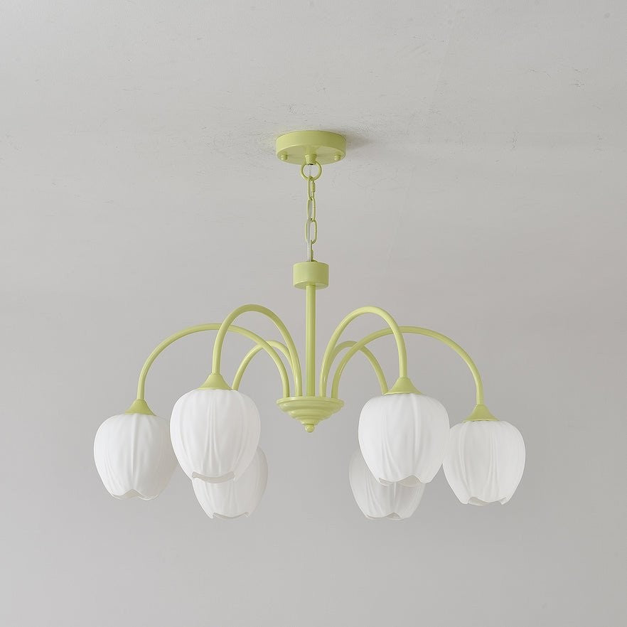 Matcha Bloom Tulip Chandelier detail view 52