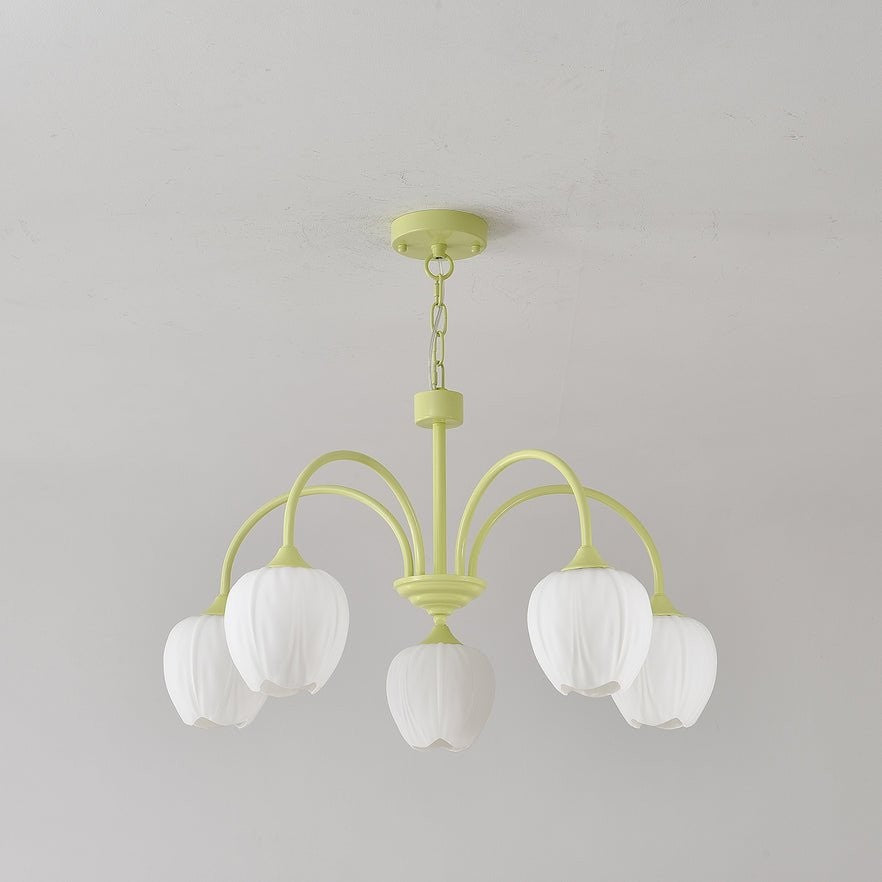 Matcha Bloom Tulip Chandelier detail view 55