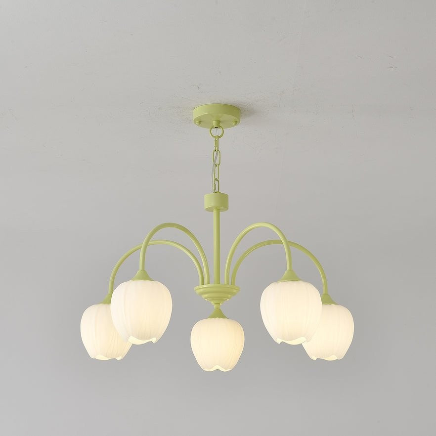 Matcha Bloom Tulip Chandelier detail view 58