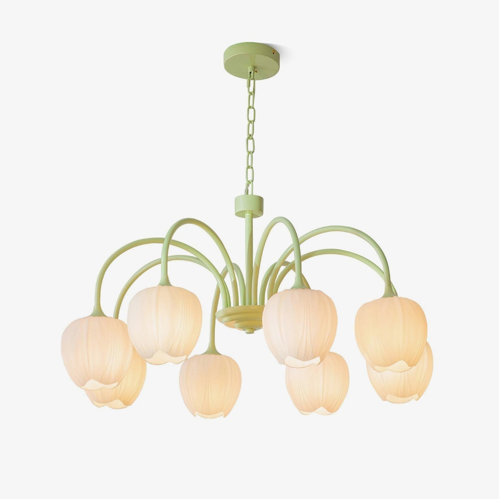 Matcha Bloom Tulip Chandelier detail view 66