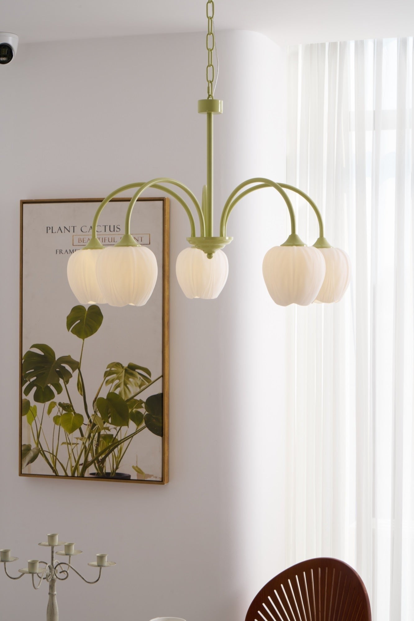 Matcha Bloom Tulip Chandelier detail view 69