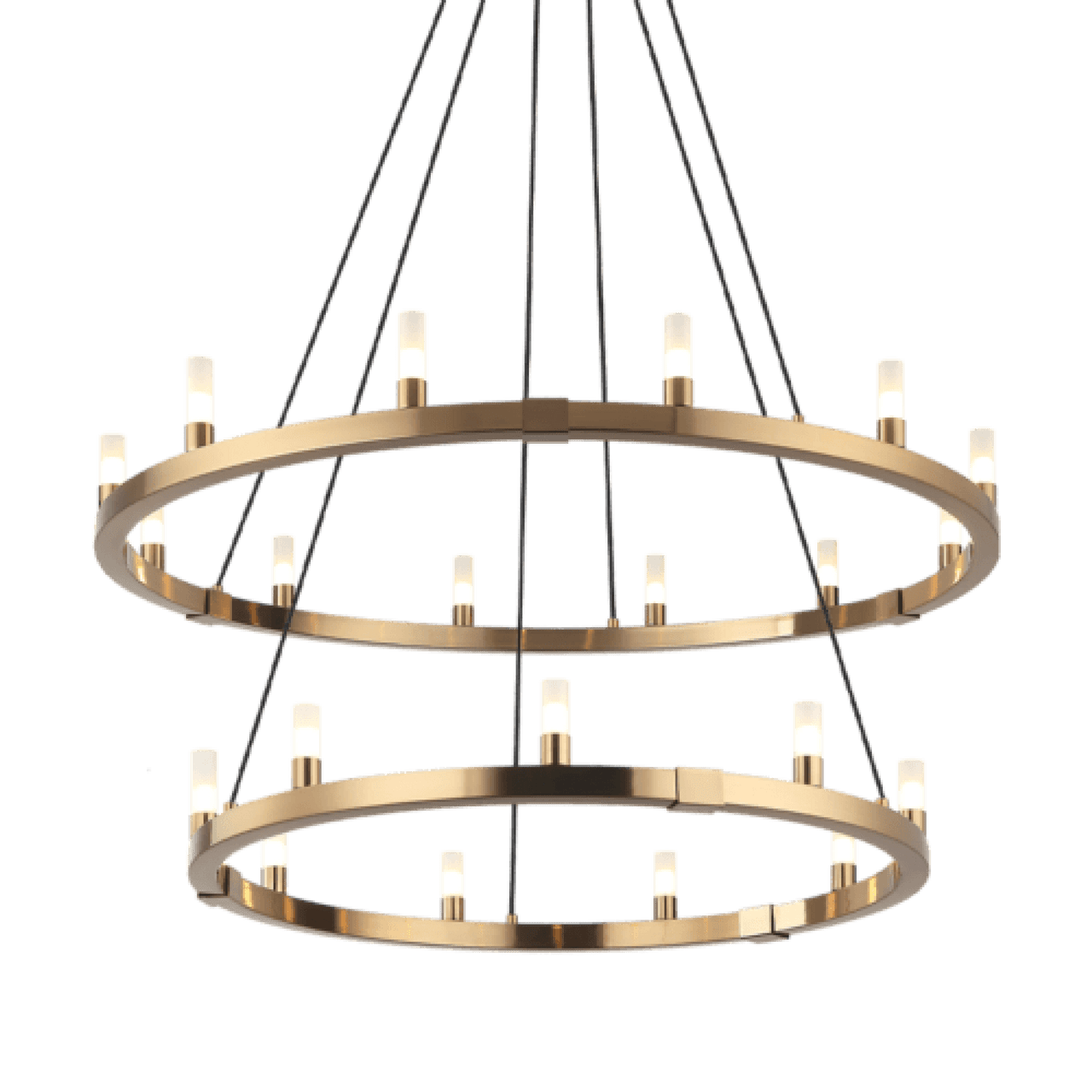 Cascadian Chandelier, 21-Light, Aged Gold Brass, Opal Glass Shade, 39.38"L (C75221AG 305XUWN)