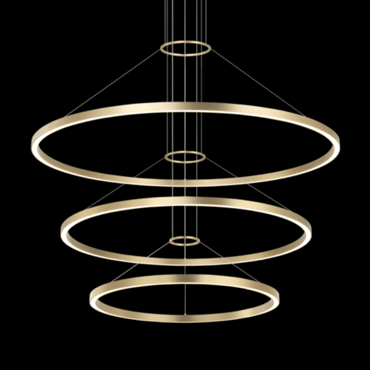 Victoria Chandelier, 3-Light, LED, Black, 123"H (C66196BK 3060NMT)