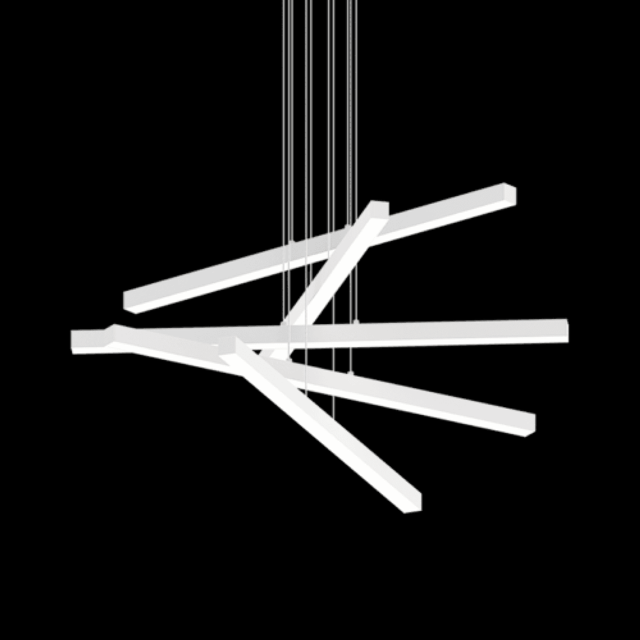 Presley Chandelier, 10-Light, LED, Matte White