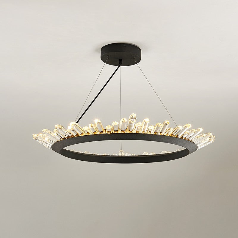 crystal chandelier shown as a main product image for open living spaces