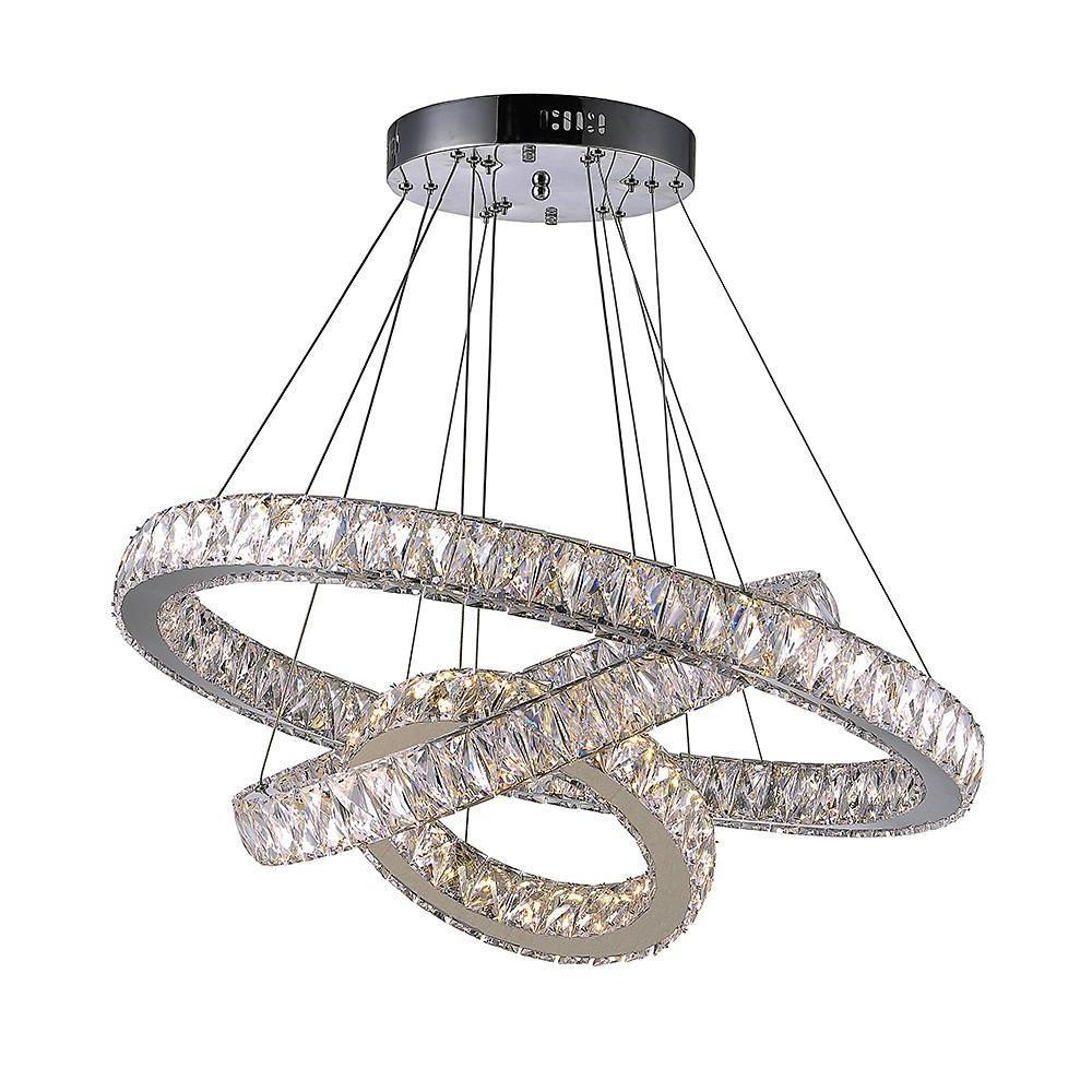 Interwoven Circle Design Chandelier Large Foyer Metal