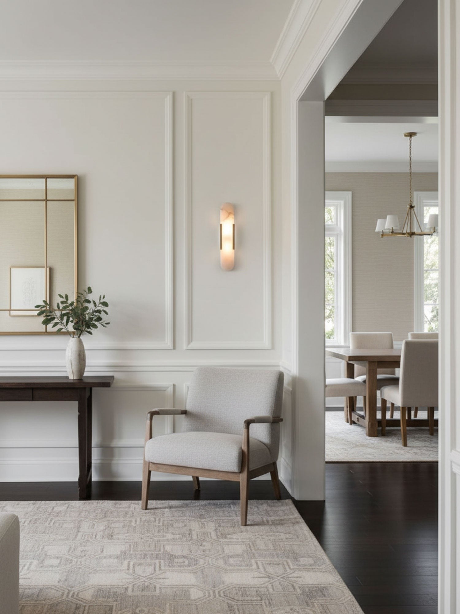 Melange Alabaster Wall Sconce