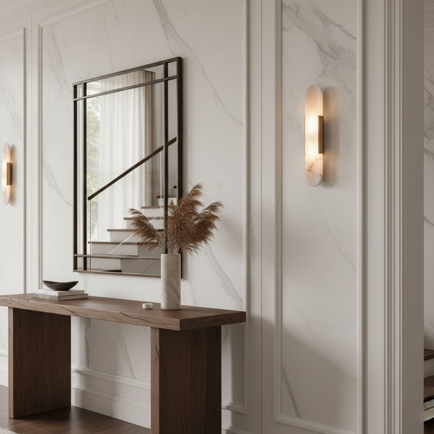 Melange Alabaster Wall Sconce