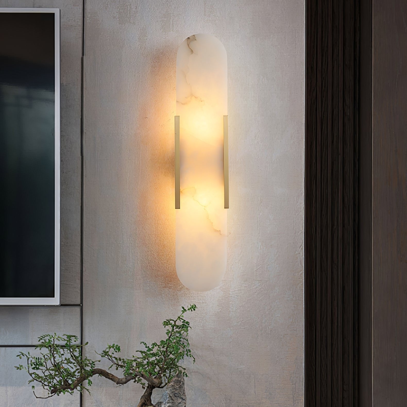 Melange Alabaster Wall Sconce