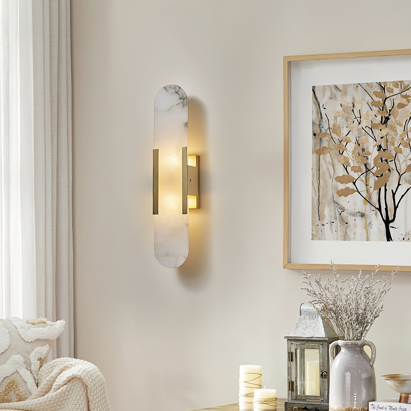 Melange Alabaster Wall Sconce