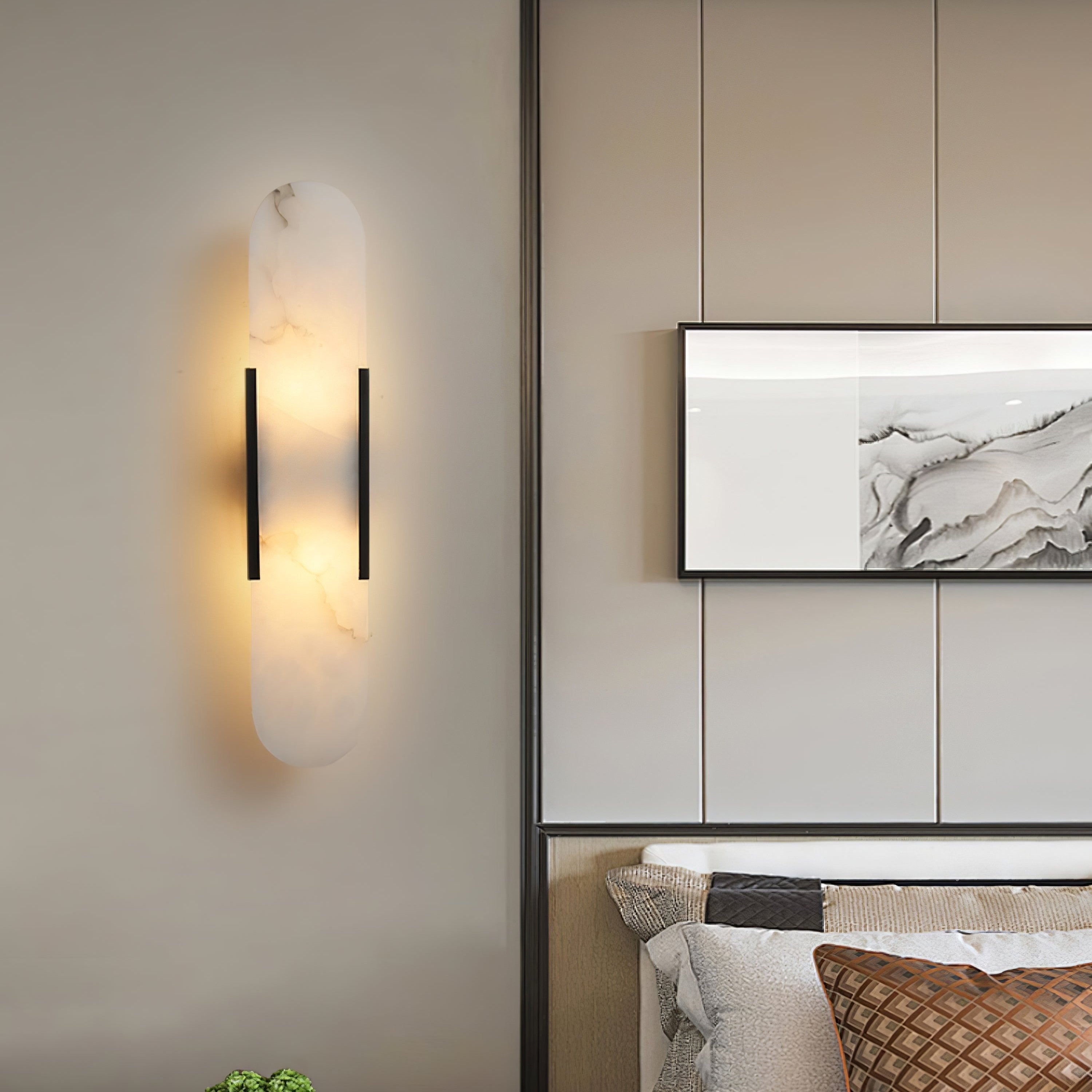 Melange Alabaster Wall Sconce