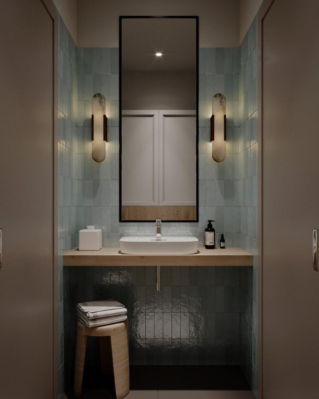 Melange Alabaster Wall Sconce