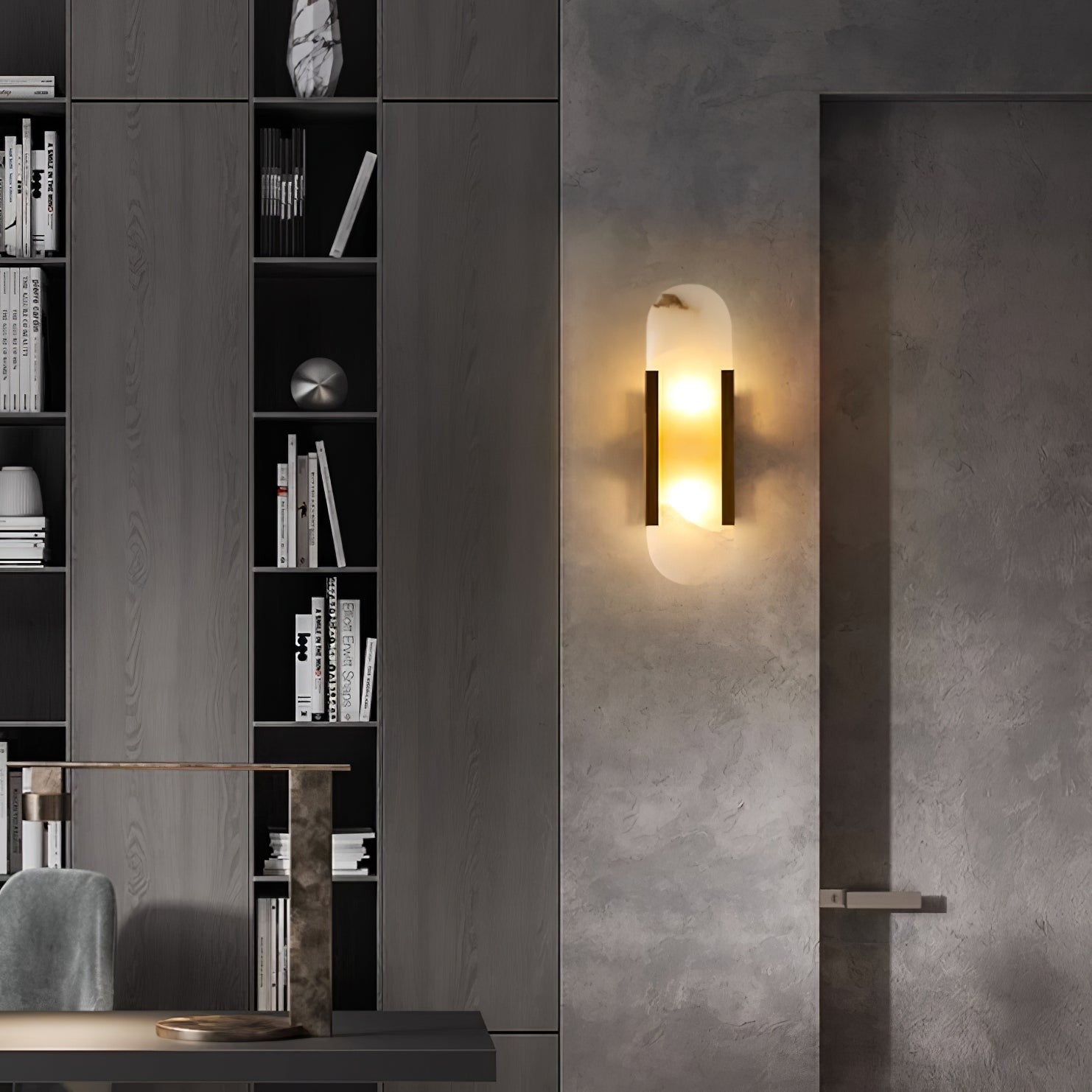 Melange Alabaster Wall Sconce