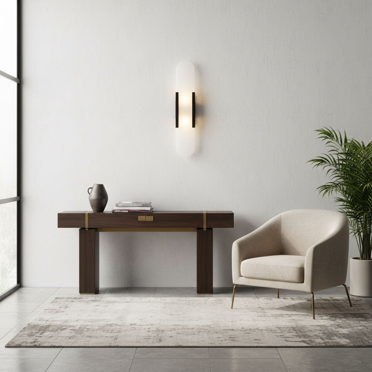 Melange Alabaster Wall Sconce