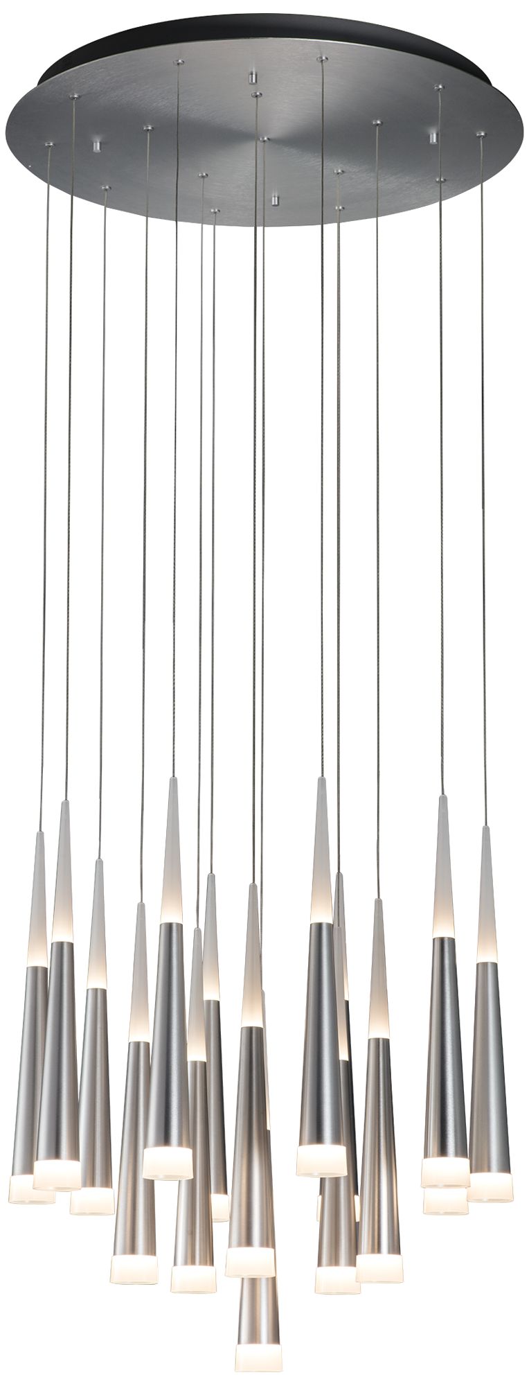 Meteor 25.6-Inch Brushed Aluminum Chandelier