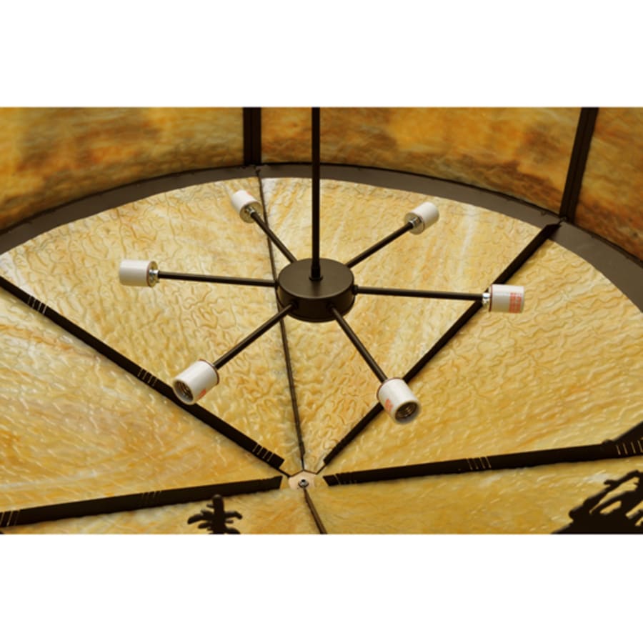 Moose At Dusk 6-Light 56" Wide Pendant