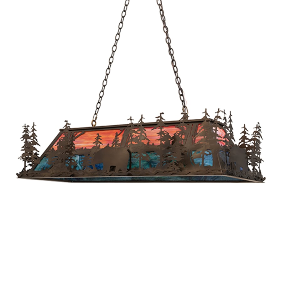 Long Bear 6-Light 50" Wide Linear Pendant