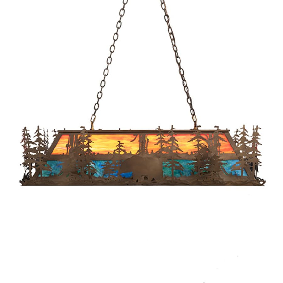 Long Bear 6-Light 50" Wide Linear Pendant