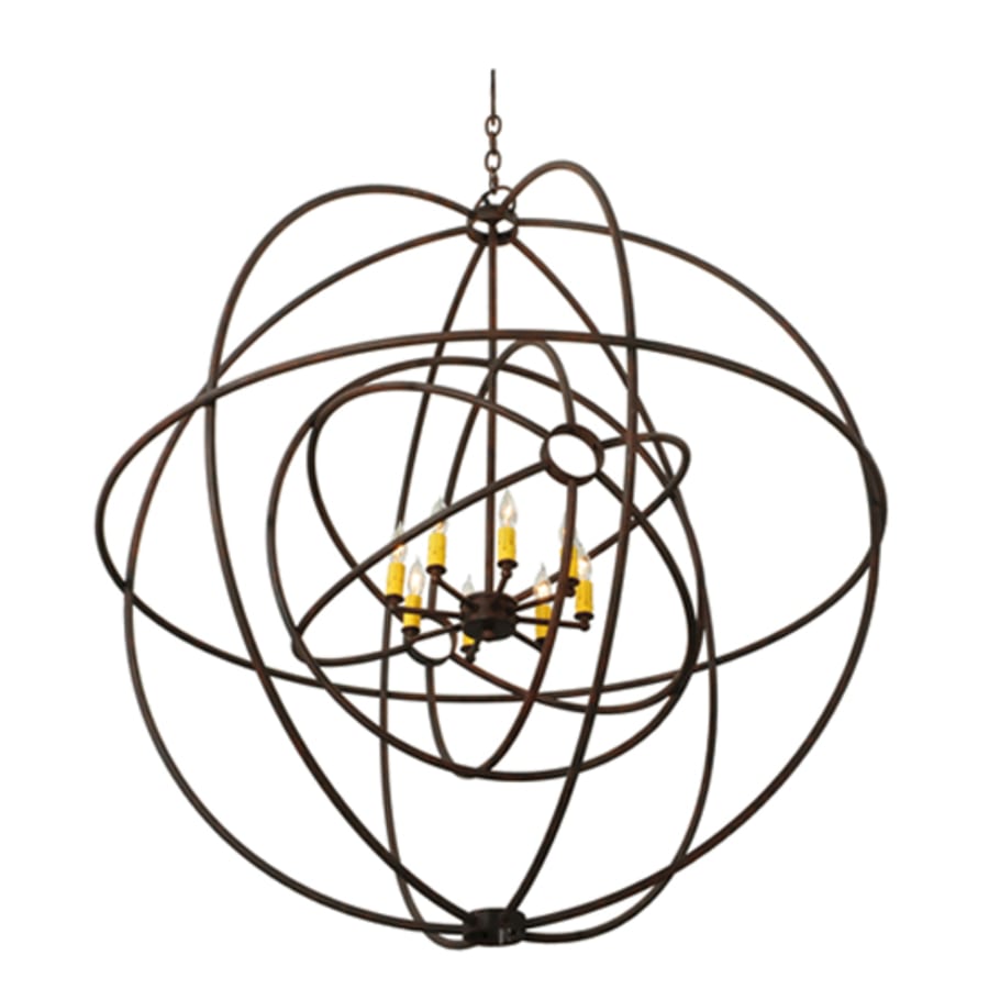 Atom Enerjisi 8-Light 43" Wide Taper Candle Pendant