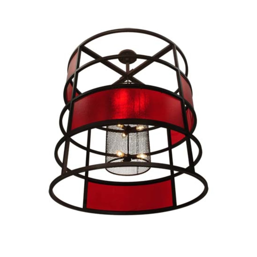 Tavern Red 9-Light 48" Wide Abstract Pendant