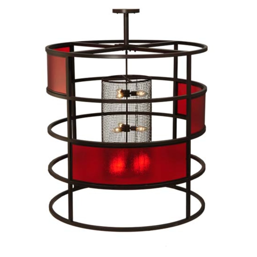 Tavern Red 9-Light 48" Wide Abstract Pendant