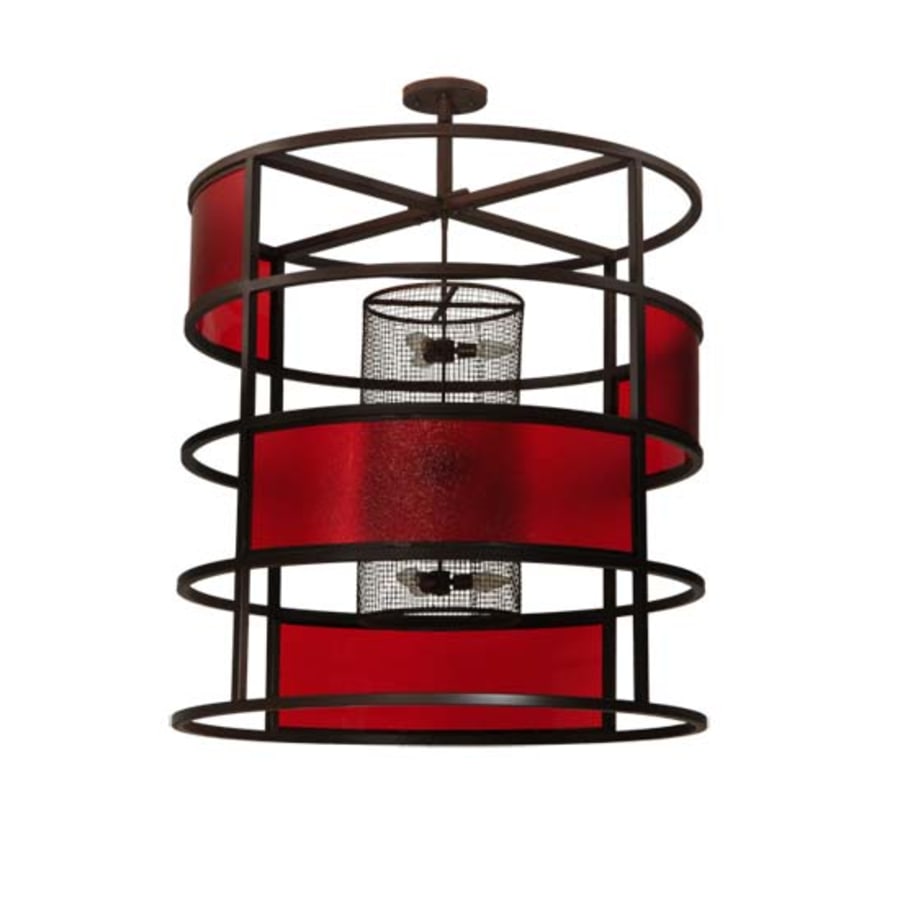 Tavern Red 9-Light 48" Wide Abstract Pendant