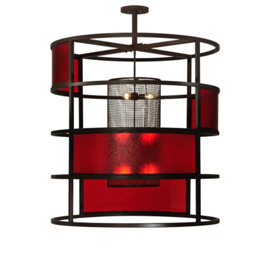 Tavern Red 9-Light 48" Wide Abstract Pendant