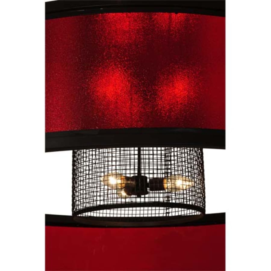 Tavern Red 9-Light 48" Wide Abstract Pendant