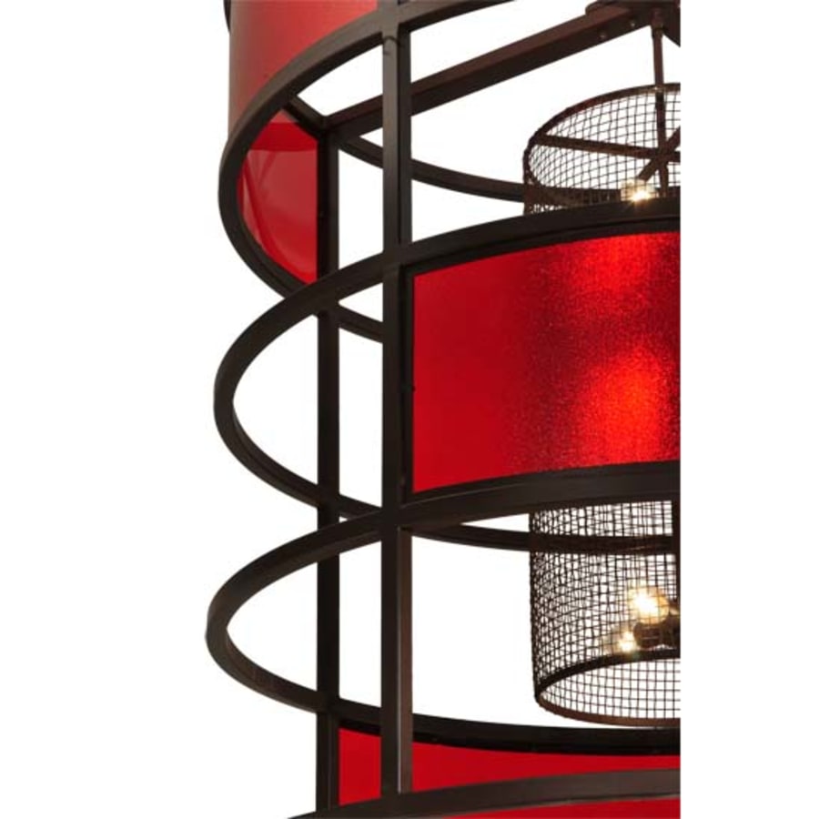 Tavern Red 9-Light 48" Wide Abstract Pendant